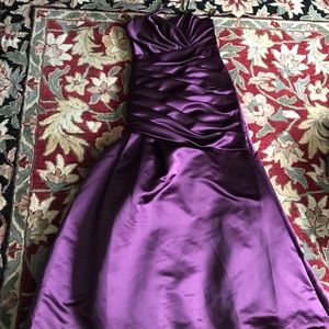 Prom wedding bridesmaids eggplants dress